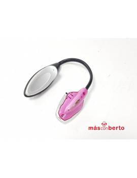 Mini lámpara de clip rosa
