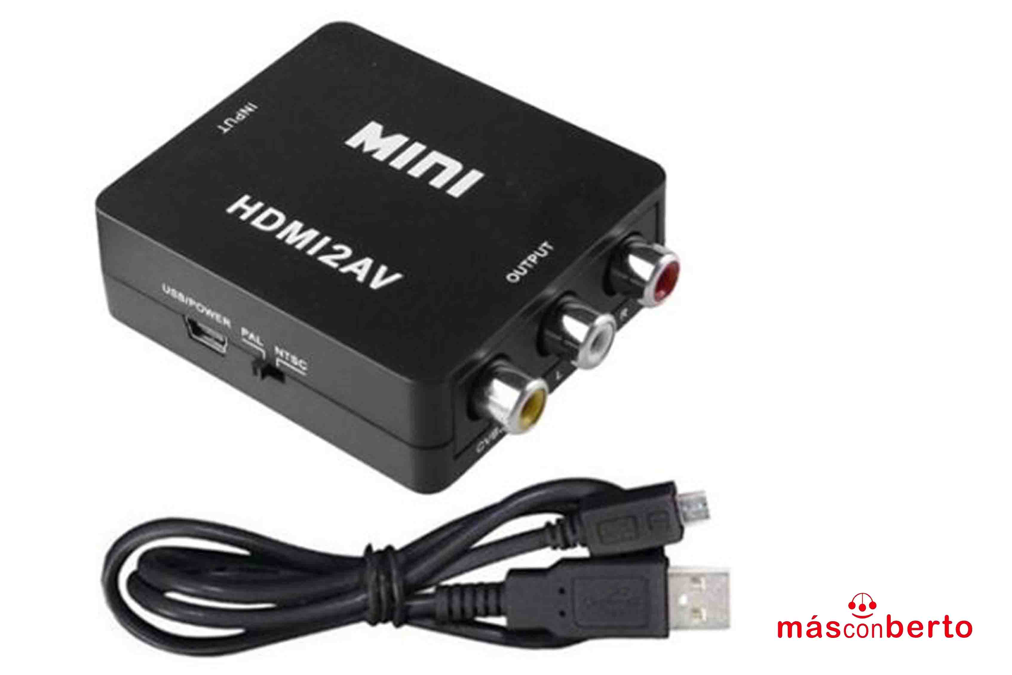 Mini conversor HDMI a AV...