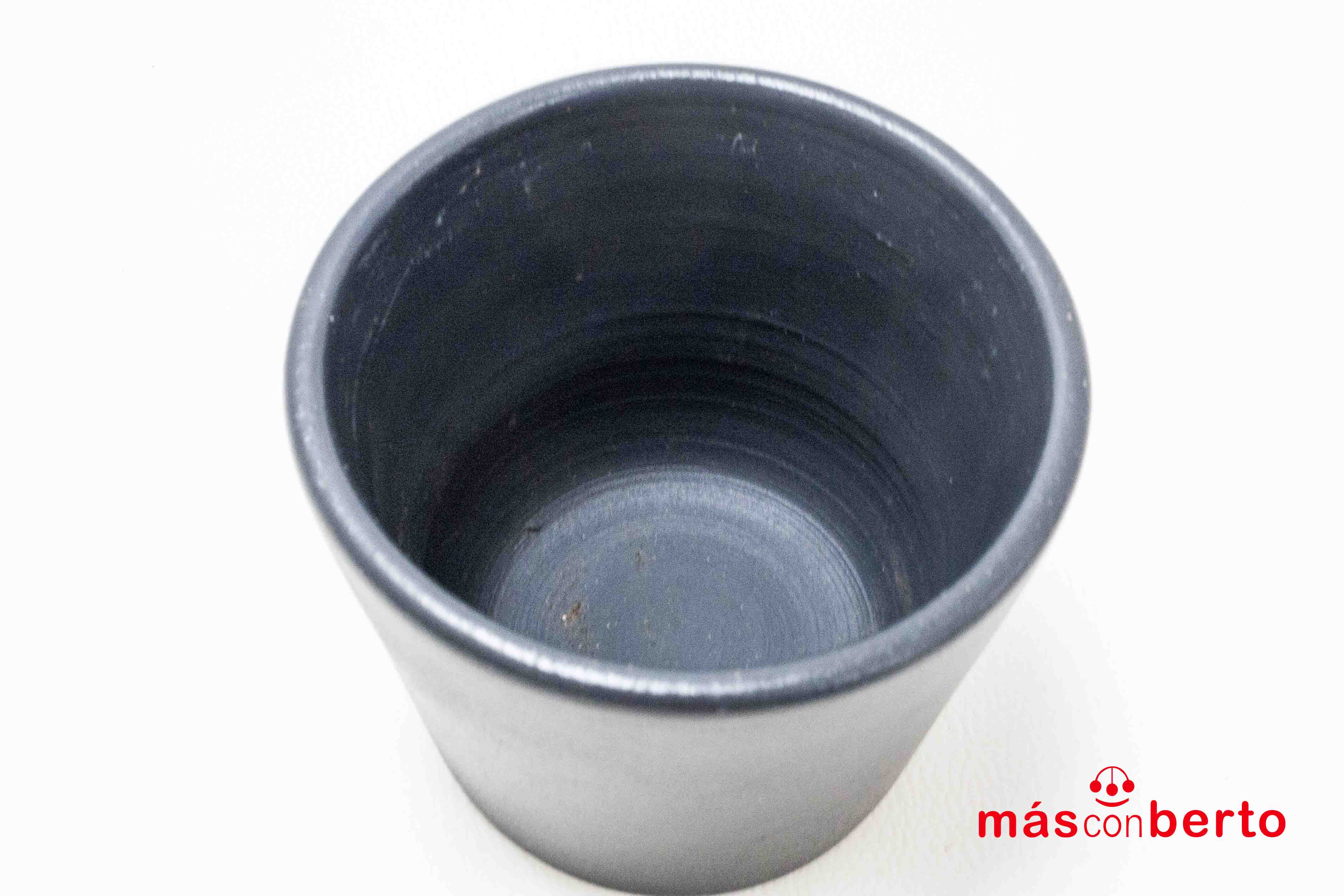 Maceta cerámica gris 10x9 cm 
