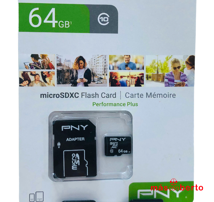 Tarjeta Micro SD 64GB PNY