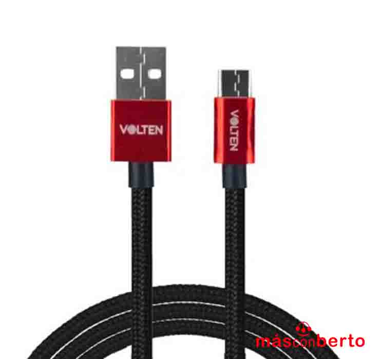 Cable Metal Tipo C 1M Rojo...