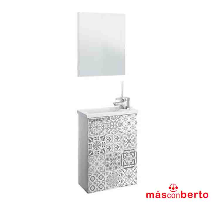 Mueble Baño+Espejo 58x40x22...