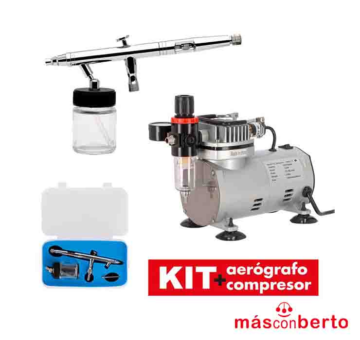 Kit Aerógrafo compresor Pack69