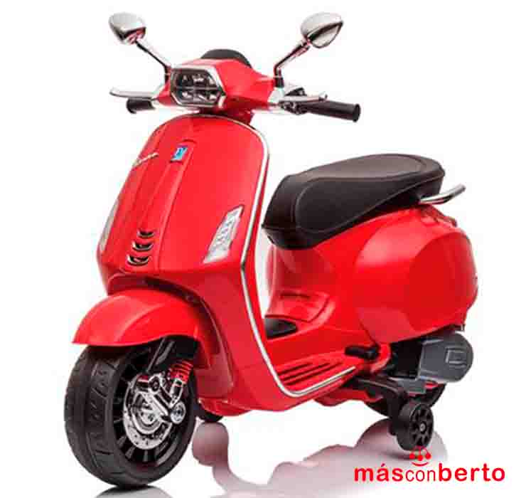 Moto Batería Vespa Roja 62544