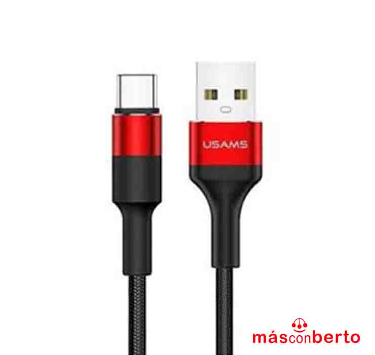 Cable U5 Tipo C 1.2M Rojo...