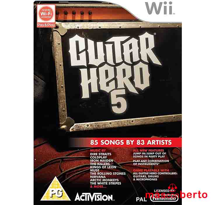 Juego Wii Guitar Hero 5