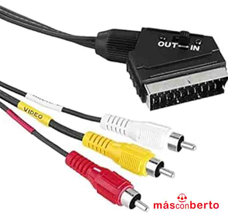 Cable RCA X3 a Scart 1.80M