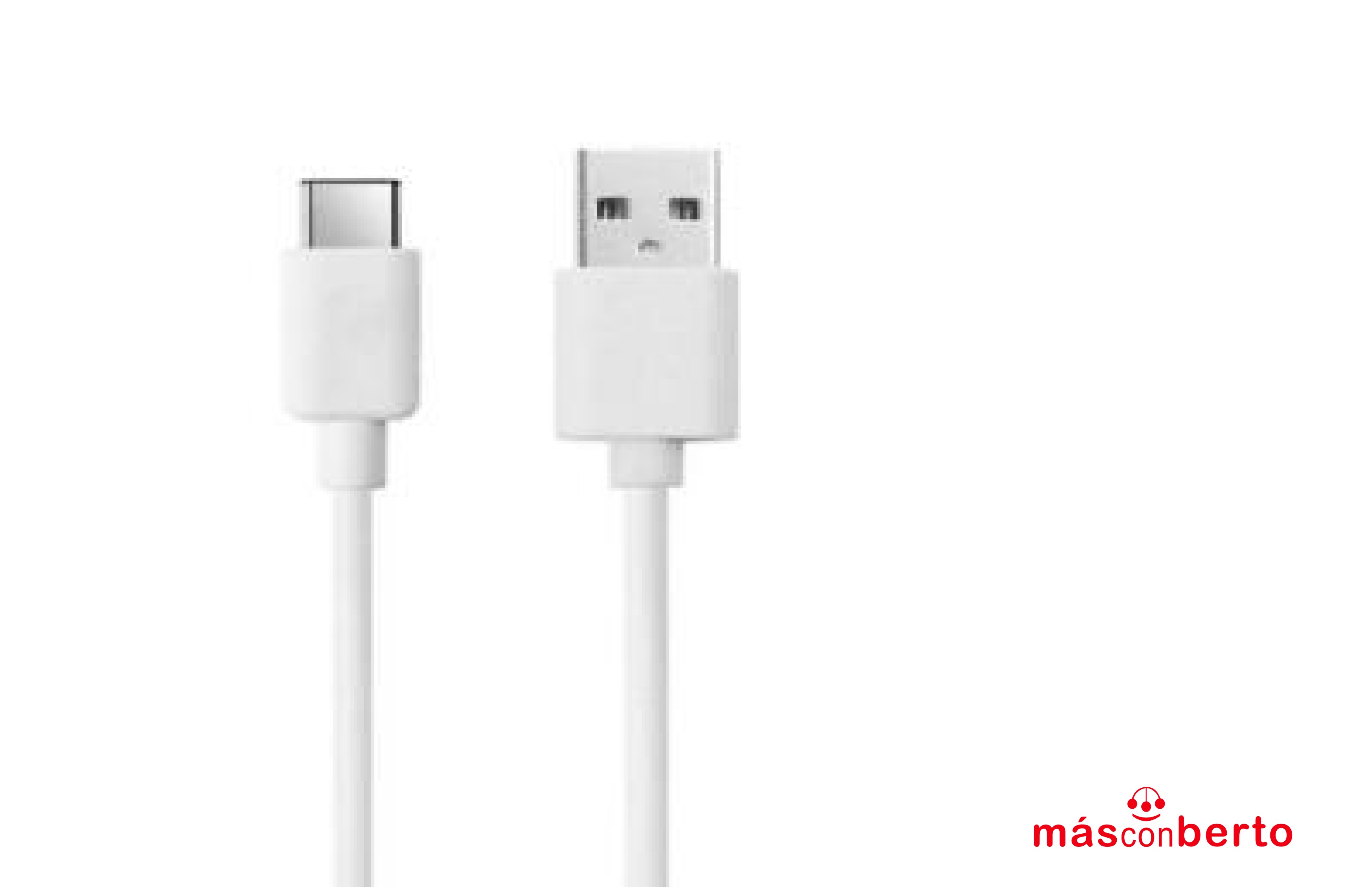 Cable USB Tipo C 1M Blanco...