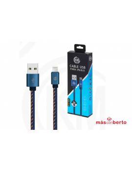 Cable USB Iphone Azul KM-210