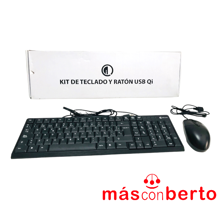 Kit Teclado + Ratón USB Qi...