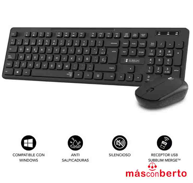 Teclado ratón inalámbrico...