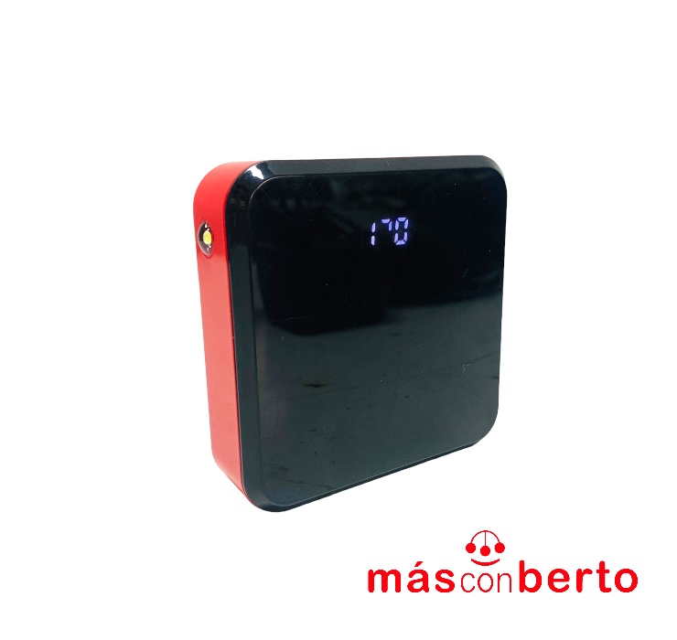 Powerbank Qi negro/rojo 