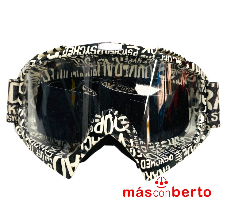 Gafas motocross Blanco/Negro 