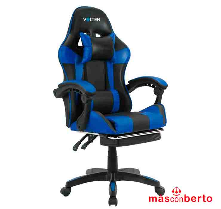 Silla Gaming Azul-Negra VL1596