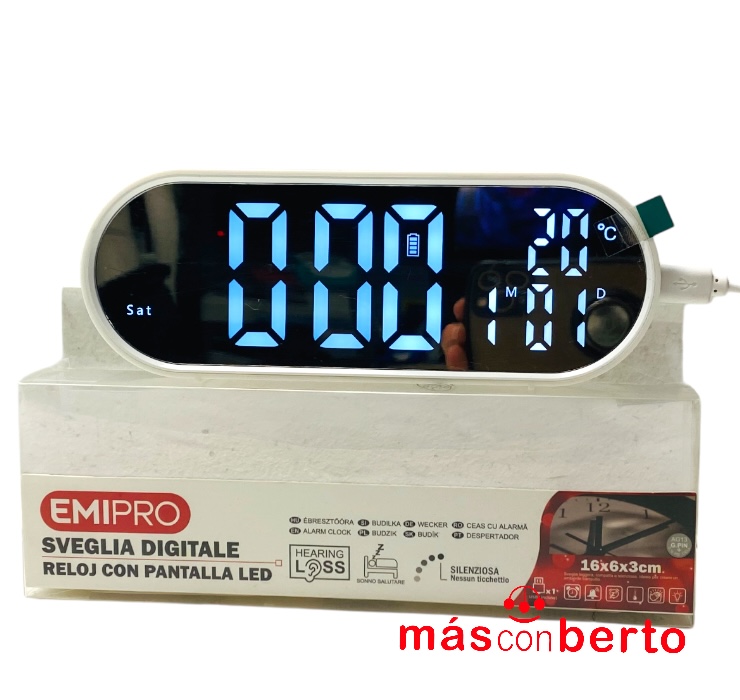 Reloj con pantalla Led Emipro