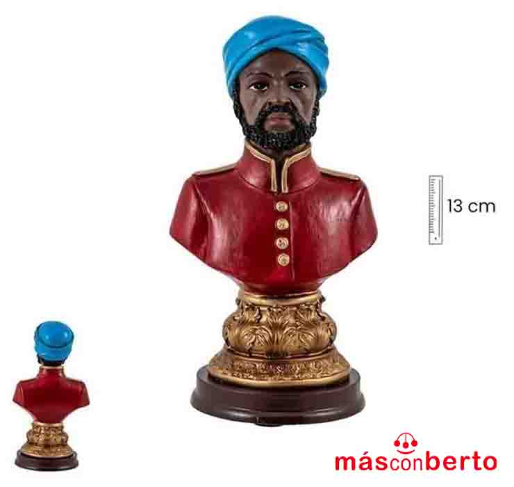 Busto Negro Felipe 13 cm