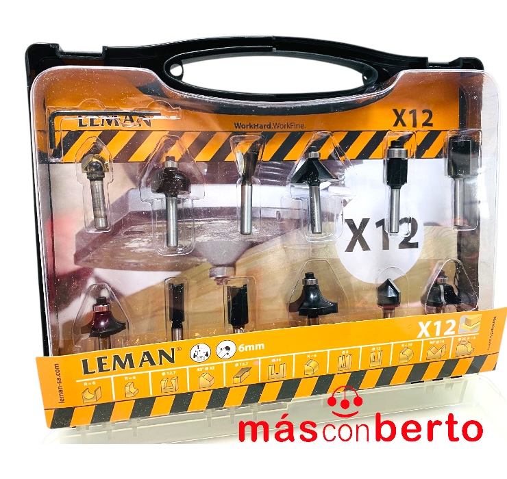 Set Fresas Leman 6mm 12pcs