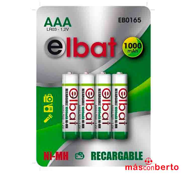 Pack 4 pilas recargables...