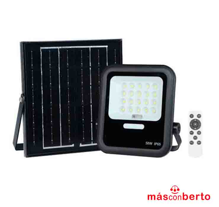 Foco solar con placa...