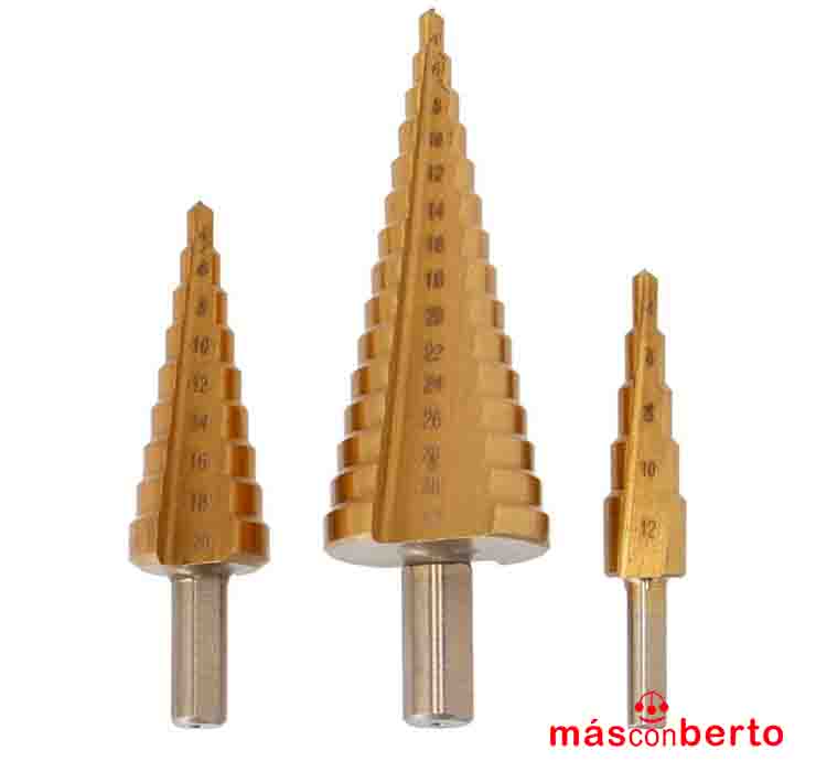 Juego 3 brocas escalonadas...