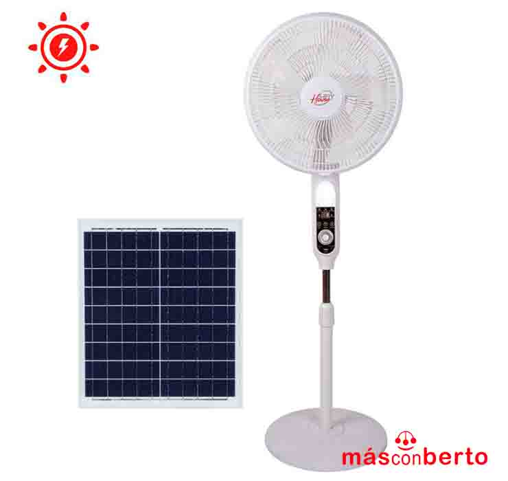 Ventilador pie solar +...