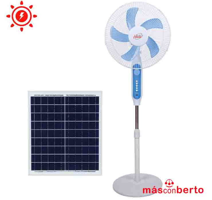 Ventilador Pie Solar 15W...