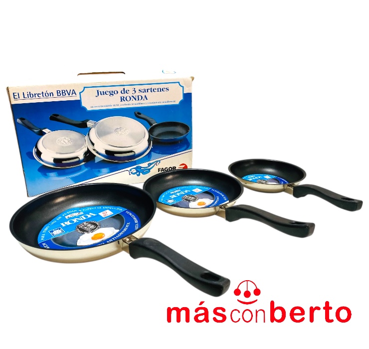 Set 3 sartenes Fagor Ronda 