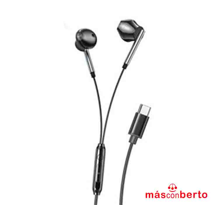 Auricular EP66 Tipo C Negro 