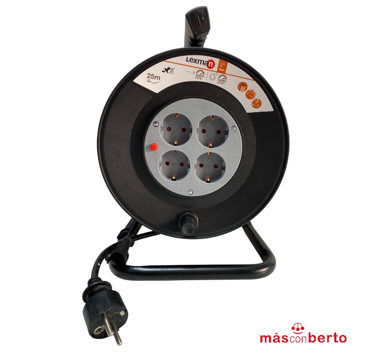 Enrollador cable 4T 25M Lexman