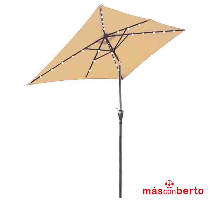 Parasol Beige Luces Led...