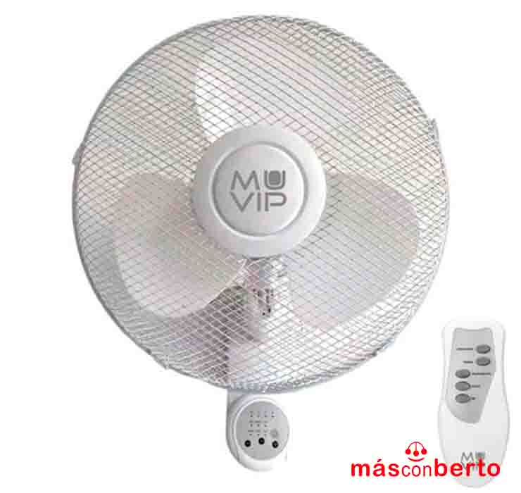 Ventilador pared con mando...