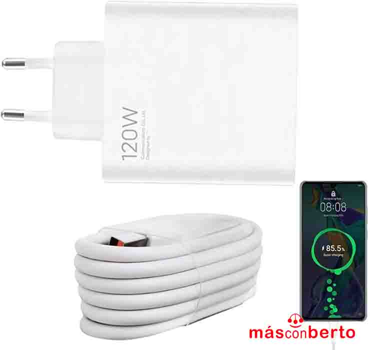 Cargador USB a Tipo C 120W...