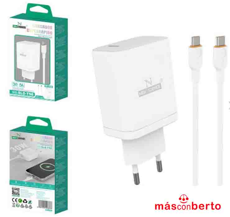 Cargador PD USB-C para Tipo...
