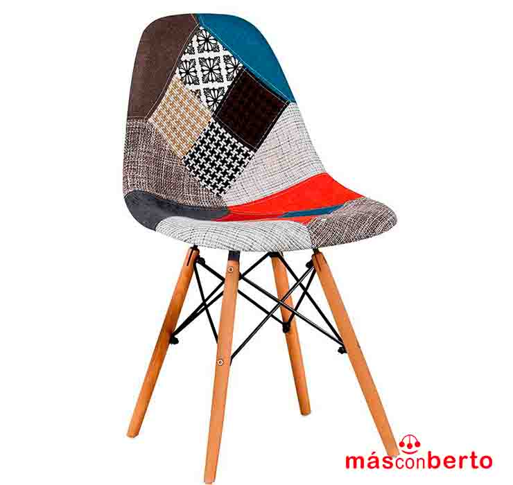 Silla 45X50X79cm Patchwork...