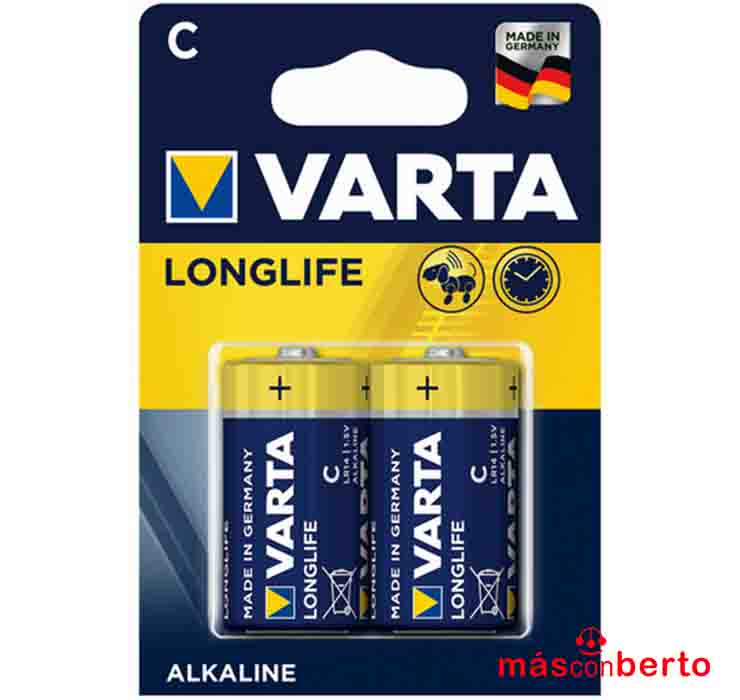 Blíster 2 pilas C Varta 