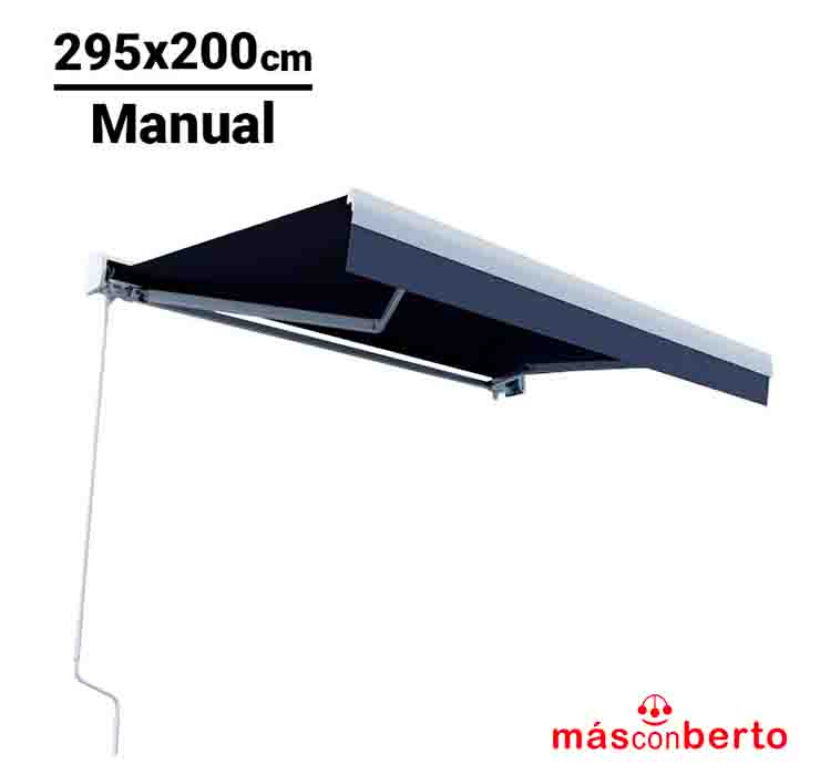Toldo Retráctil Manual Gris...