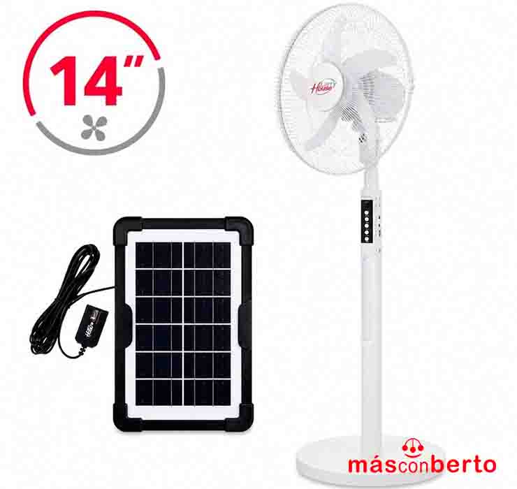 Ventilador Solar 15W 14"...