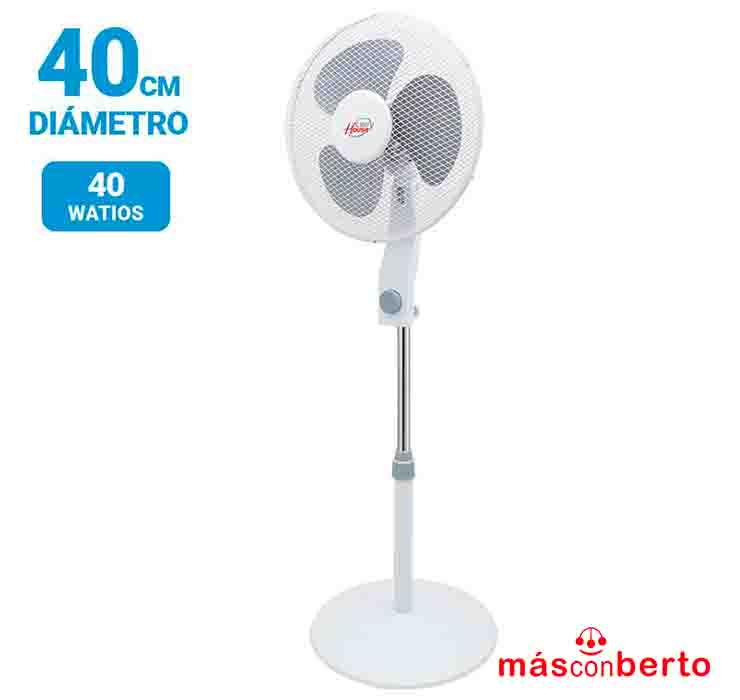 Ventilador de Pie 40cm 40W...