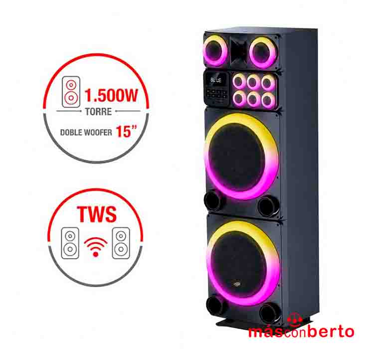 Altavoz Cali 2x15" 1.500W 2...