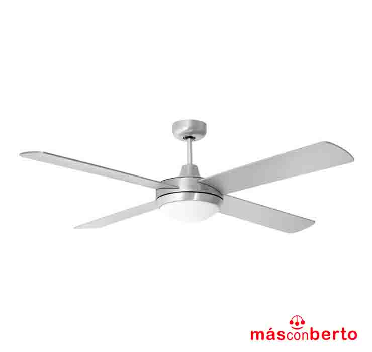 Ventilador Techo Plata Luz...