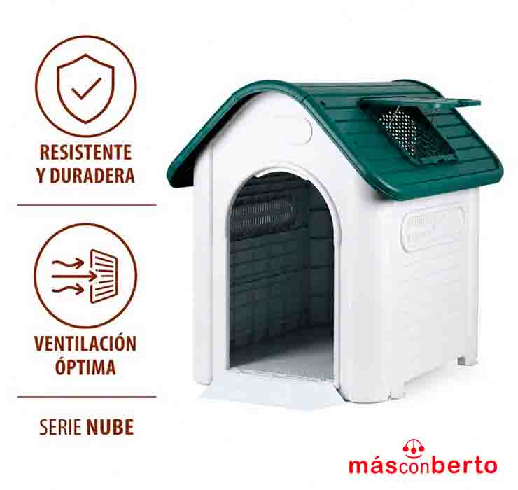 Caseta Perro Plástica Nube...