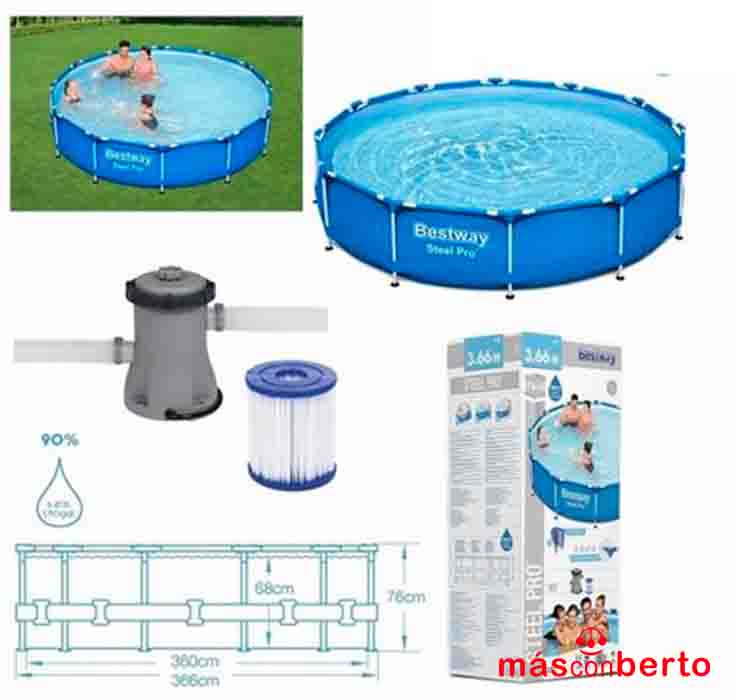 Piscina + Bomba Filtro...