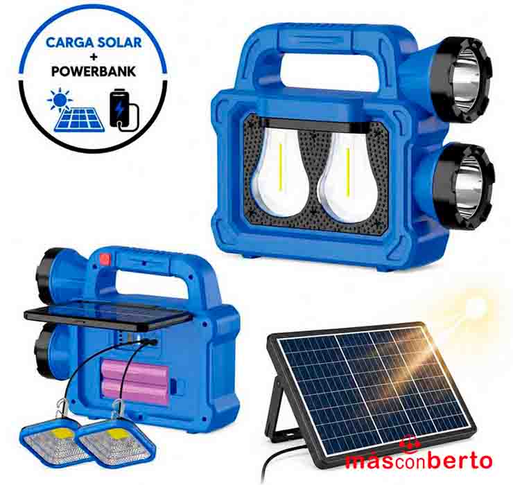 Linterna Solar Recargable...