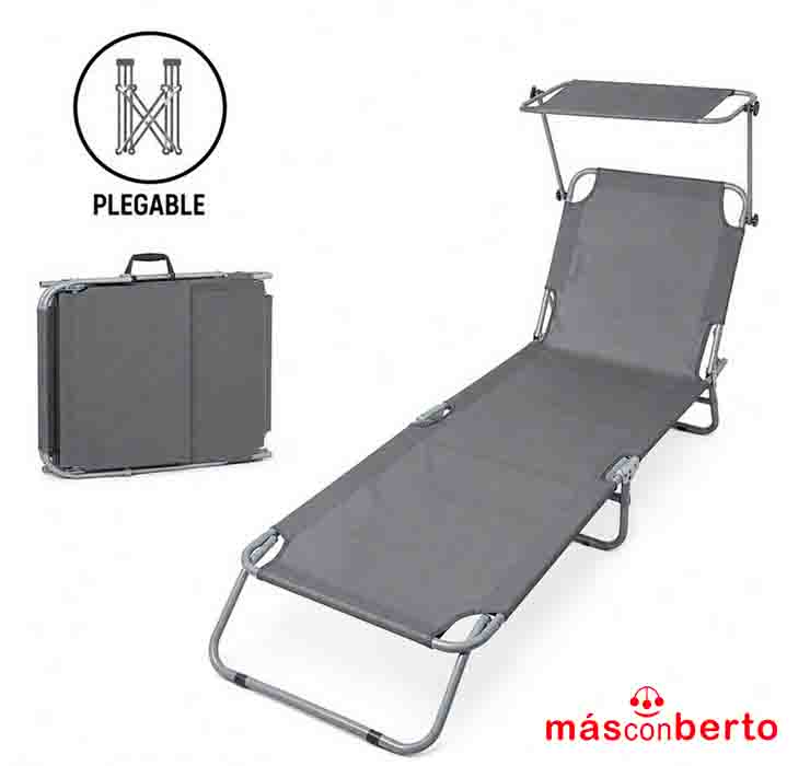 Tumbona Plegable Parasol...
