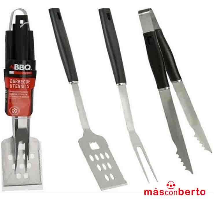 Set 3 últiles barbacoa BBQ