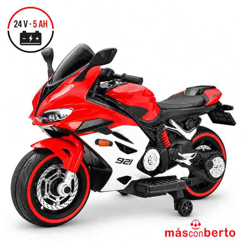 Moto Eléctrica Roja-Blanca...