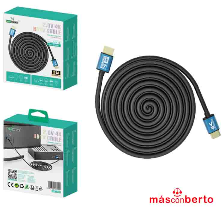 Cable HDMI Meltalizado 2.0V...